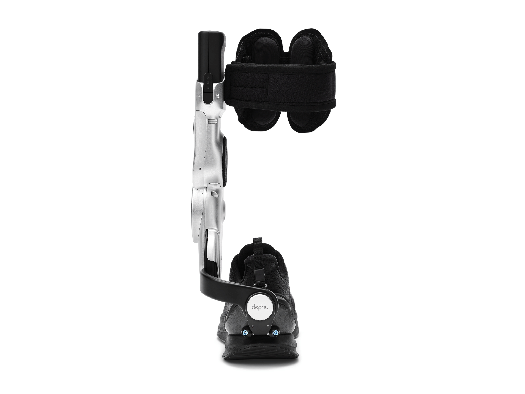 Black and silver Sidekick device on a white background